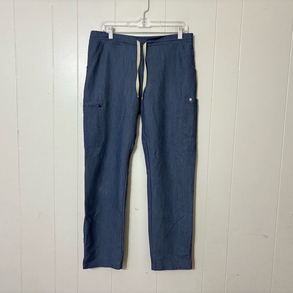 FIGS Yola Scrub Pants Blue Size M Drawstring Medical Scrubs